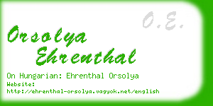 orsolya ehrenthal business card